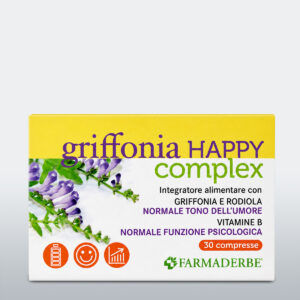 Griffonia Happy Complex - Farmaderbe | Integratore naturale per migliorare tono dell'umore e il benessere mentale